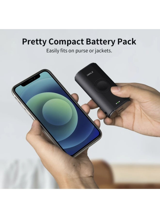 iWalk Portable Apple Watch Charger 9000mAh Power Bank - Built-in Lightning Cable for iPhone - Magnetic Wireless Travel Charger for Apple Watch Series 10/9/8/7/6/SE/Ultra - Dual Charging - White - Image 4